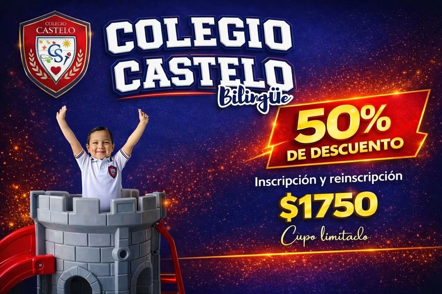 Promoción de inscripción de Colegio Castelo