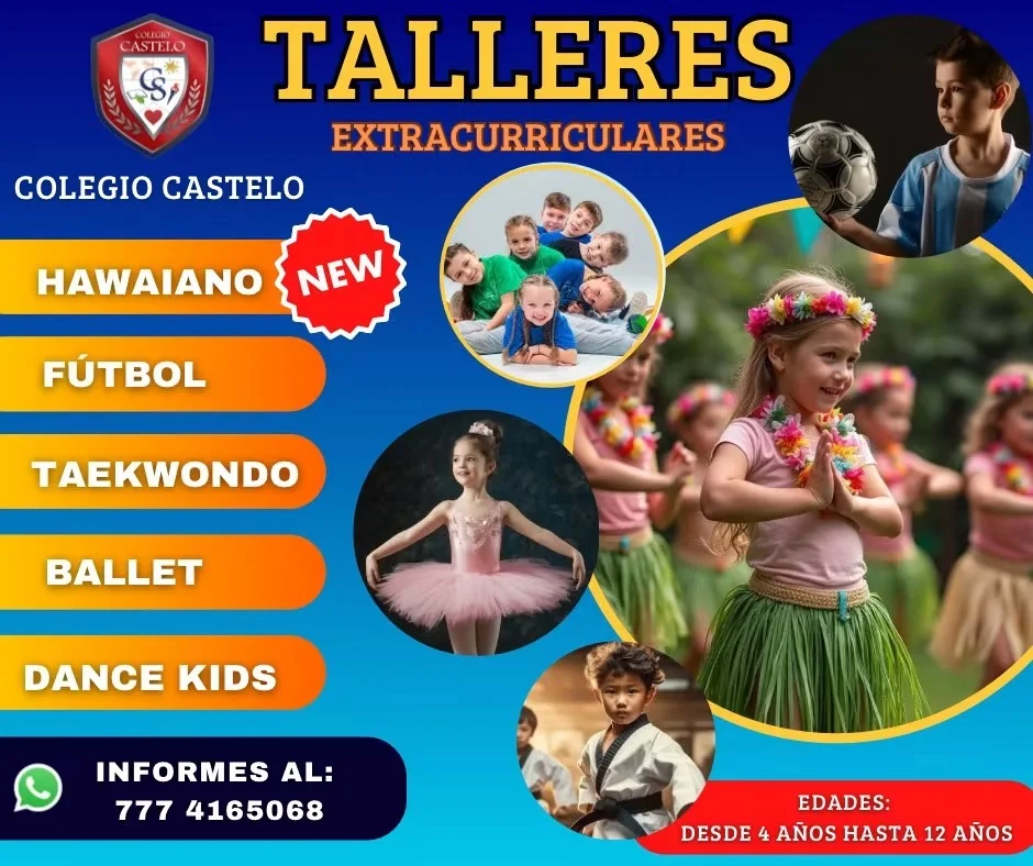 Promoción de talleres extracurriculares de Colegio Castelo